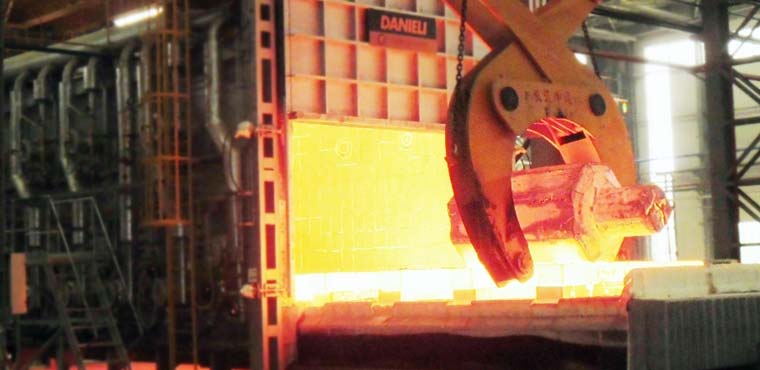Steel reheating for forging and forged products